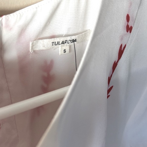 Tularosa White and Red Puff Sleeve Sundress - Picture 3 of 5